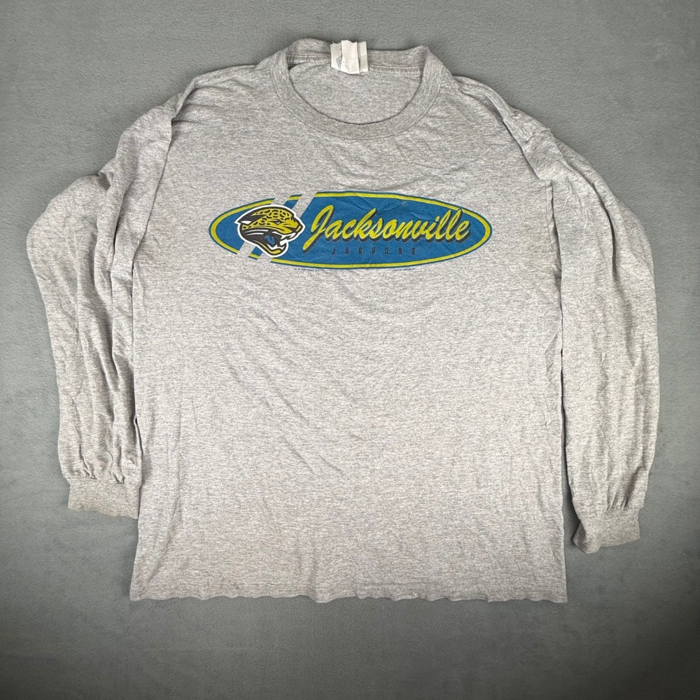 Vintage 1999 Jacksonville Jaguars Long Sleeve Shirt Mens L Nutmeg USA‎ NFL
